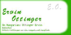 ervin ottinger business card